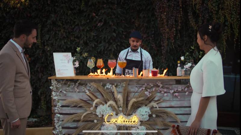 Bar enflammé pour mariage